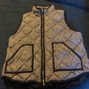 JCrew Herringbone Puffer Vest